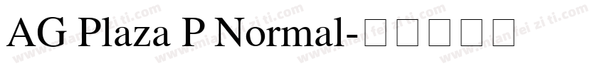 AG Plaza P Normal字体转换